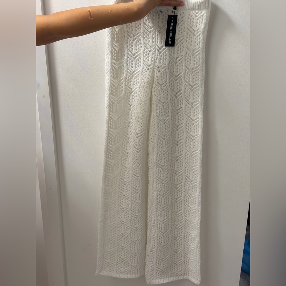 Pretty Little Thing - Crochet wide leg pants